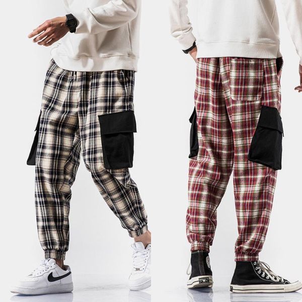 m-5xl red black check cargo pants men big pocket casual streetwear ankle-length men's plaid loose hip hop pantalon homme cotton
m-5xl red black check cargo pants men big pocket casual streetwear ankle-length men's plaid loose hip hop pantalon homme cotton