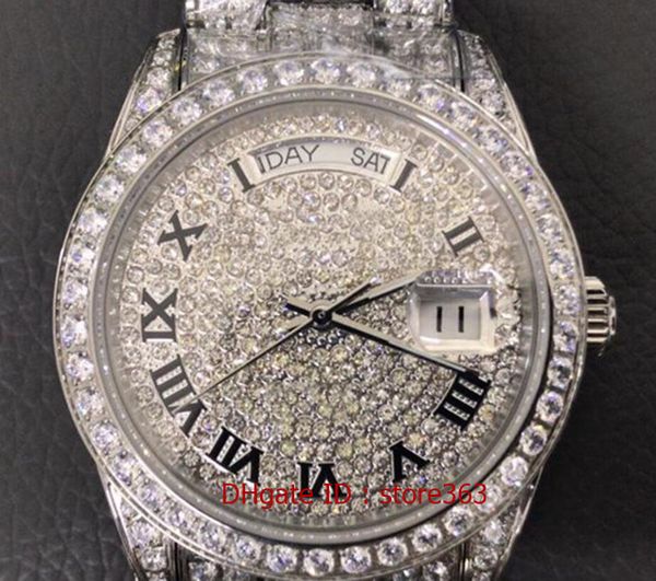 calendar full diamond 41mm 18k watch automatic movement sapphire mens watches designer wristwatches 316 stainless steel, Slivery;brown
calendar full diamond 41mm 18k watch automatic movement sapphire mens watches designer wristwatches 316 stainless steel, Slivery;brown