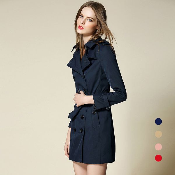 and autumn outfit in the new classical lapel long double-breasted women's trench coat factory direct sale, Tan;black
and autumn outfit in the new classical lapel long double-breasted women's trench coat factory direct sale, Tan;black