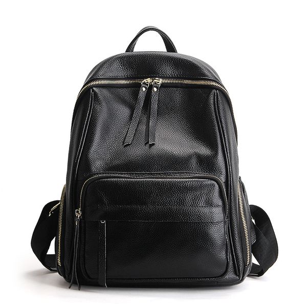 2020 solid color korean large women backpack daily genuine leather bagpack female school bag for teenage girl travel back pack
2020 solid color korean large women backpack daily genuine leather bagpack female school bag for teenage girl travel back pack