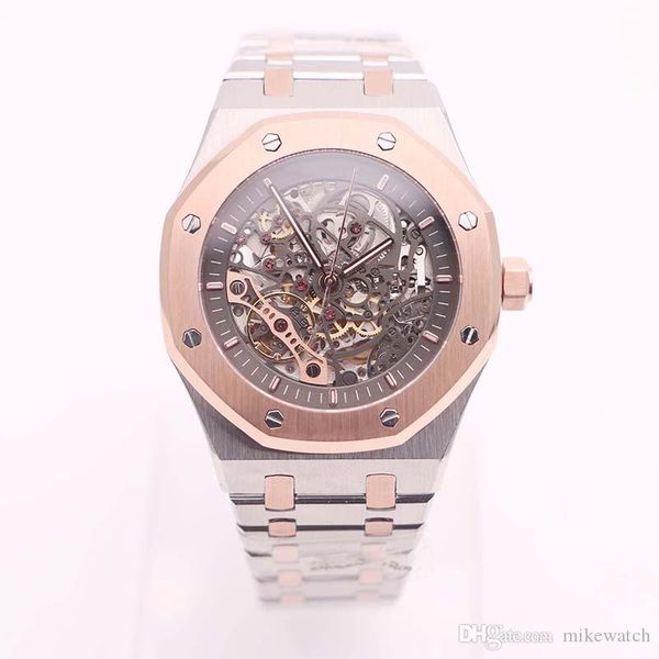 2813 automatic movement royal oak double balance wheel openworked 41mm two tone mens watch sapphire watches outdoor man wristwatches, Slivery;brown
2813 automatic movement royal oak double balance wheel openworked 41mm two tone mens watch sapphire watches outdoor man wristwatches, Slivery;brown