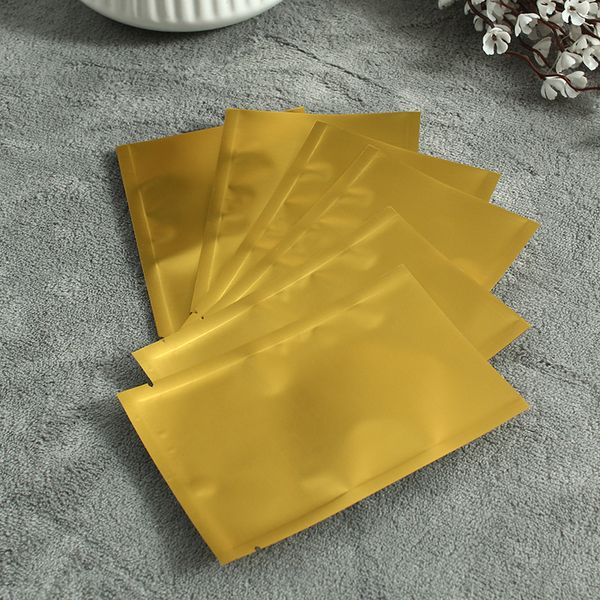 200pcs/lot matte gold open package mylar bags heat seal vacuum bags three side sealing aluminum foil valve bags flat bottom pouch
200pcs/lot matte gold open package mylar bags heat seal vacuum bags three side sealing aluminum foil valve bags flat bottom pouch