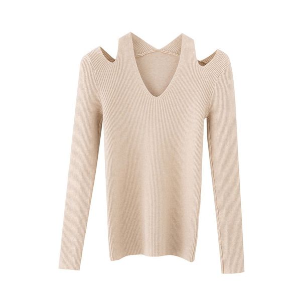 autumn new slim solid color off the shoulder sweater korean style v-neck long sleeve women knit pullover, White;black
autumn new slim solid color off the shoulder sweater korean style v-neck long sleeve women knit pullover, White;black