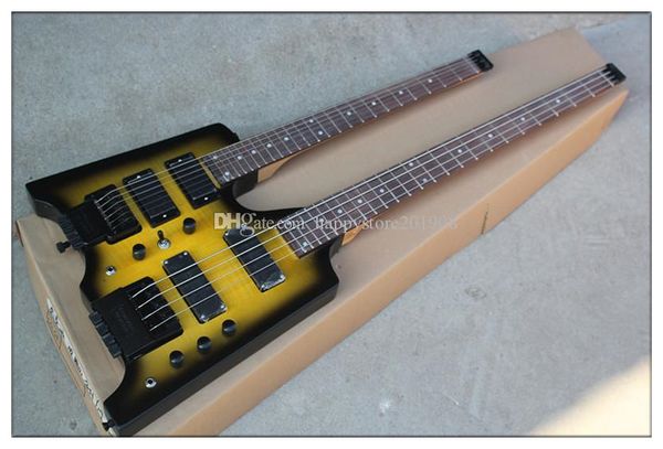 double neck 4+6 strings headless electric guitar/bass with black hardware,rosewood fingerboard,can be customized
double neck 4+6 strings headless electric guitar/bass with black hardware,rosewood fingerboard,can be customized