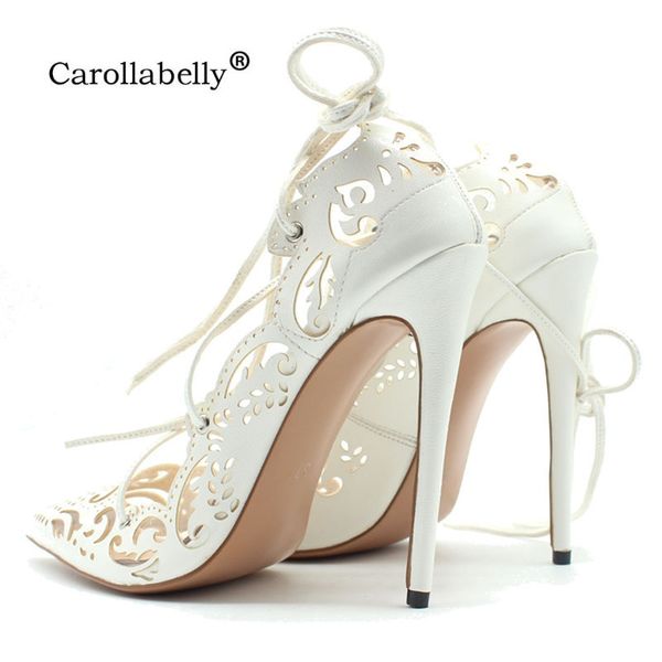 carollabelly women roman gladiator sandals see through shoes openwork ankle cross tied thin high heel 12cm, Black
carollabelly women roman gladiator sandals see through shoes openwork ankle cross tied thin high heel 12cm, Black