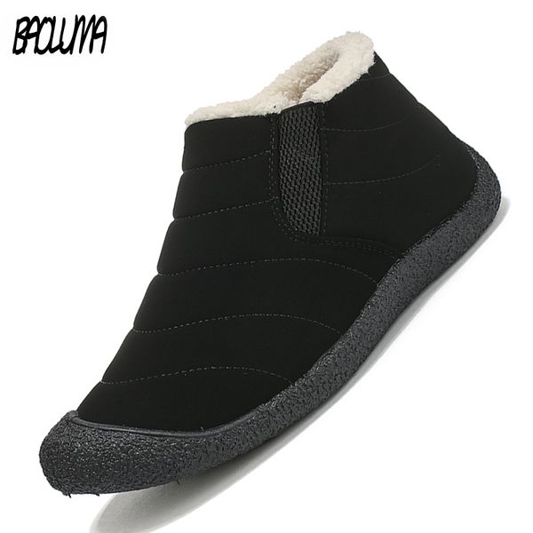 2020 men winter boots man snow boots super warm fur male ankle loafers men waterproof shoes male 36-46, Black
2020 men winter boots man snow boots super warm fur male ankle loafers men waterproof shoes male 36-46, Black