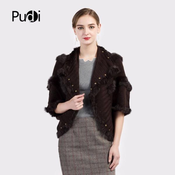 women's vests ct7021 women knitted coat with fur brown rivet decoration winter jacket, Black;white
women's vests ct7021 women knitted coat with fur brown rivet decoration winter jacket, Black;white