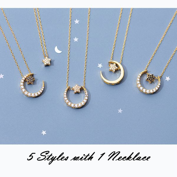 trusta 925 sterling silver necklace jewelry moon&star 925 pendant statement necklace love gift for women girl friend ds1345
trusta 925 sterling silver necklace jewelry moon&star 925 pendant statement necklace love gift for women girl friend ds1345