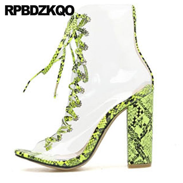 lace up ankle shoes women 2019 summer pvc clear sandals 10 boots peep toe green chunky big size high heel, Black
lace up ankle shoes women 2019 summer pvc clear sandals 10 boots peep toe green chunky big size high heel, Black