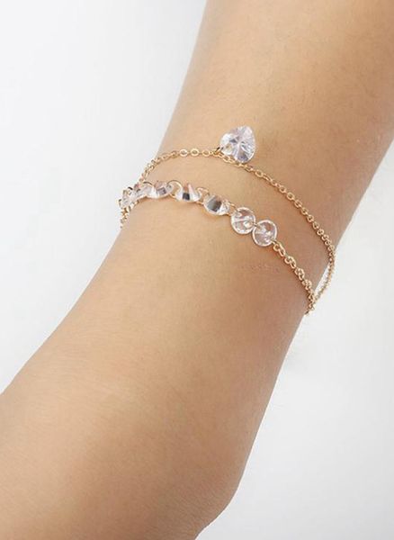 personality double heart zircon bracelet fashion alloy pendant bracelet cute gift, Black
personality double heart zircon bracelet fashion alloy pendant bracelet cute gift, Black