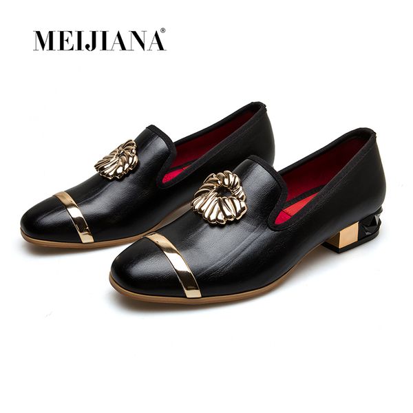 meijiana 2019 summer women pumps low heels design nature genuine leather women loafers shoes, Black
meijiana 2019 summer women pumps low heels design nature genuine leather women loafers shoes, Black