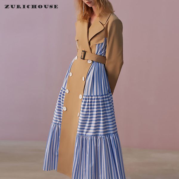zurichouse women's trench coat long 2020 fashion double-breasted belt striped patchwork khaki windbreaker spring outerwear, Tan;black
zurichouse women's trench coat long 2020 fashion double-breasted belt striped patchwork khaki windbreaker spring outerwear, Tan;black