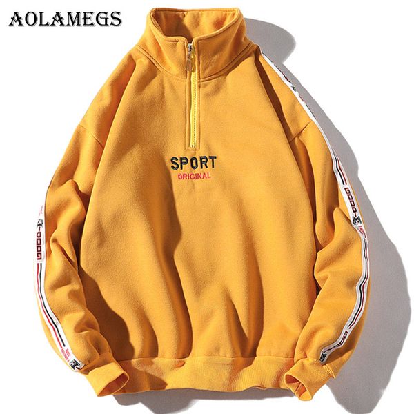 aolamegs male sweatshirt letter half zipper sweatshirts couple pullover fashion long sleeve high street streetwear casual autumn, Black
aolamegs male sweatshirt letter half zipper sweatshirts couple pullover fashion long sleeve high street streetwear casual autumn, Black