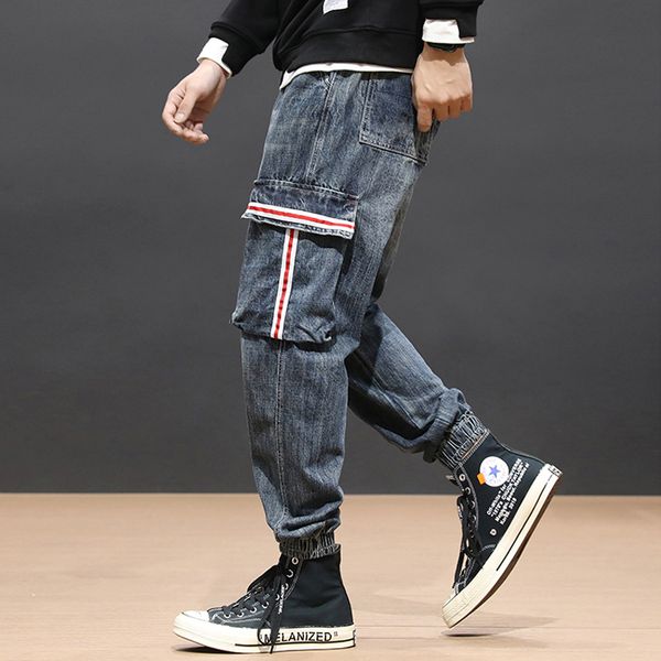мода streetwear мужских джинсы высокого качества сыпучих fit большого карман джинсовых штаны гарем джинсы дизайнер hip hop мужчины joggers, Blue
мода streetwear мужских джинсы высокого качества сыпучих fit большого карман джинсовых штаны гарем джинсы дизайнер hip hop мужчины joggers, Blue
