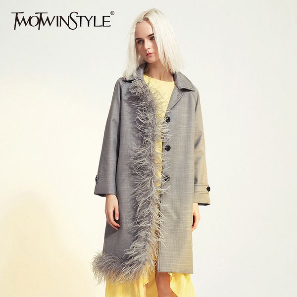 twotwinstyle patchwork plaid women's windbreaker long sleeve lapel collar a line female coats 2019 autumn winter fashion new, Tan;black
twotwinstyle patchwork plaid women's windbreaker long sleeve lapel collar a line female coats 2019 autumn winter fashion new, Tan;black