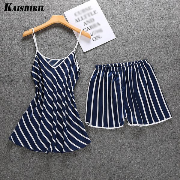 pajamas sets for women fashion striped satin pyjamas women summer two pieces night suit sleepwear sleeveless woman clothes, Black;red
pajamas sets for women fashion striped satin pyjamas women summer two pieces night suit sleepwear sleeveless woman clothes, Black;red