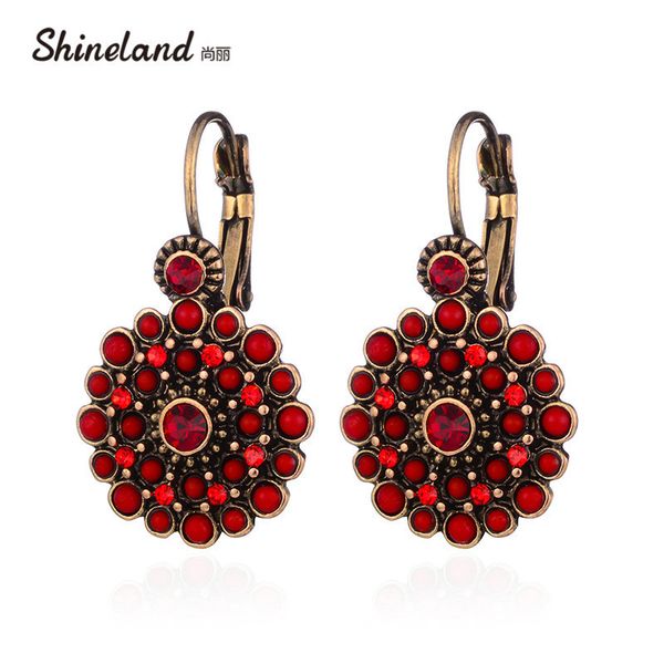 2020 new vintage ethnic red black 2 color flower brincos lady charms rhinestones drop earrings for women bijoux gift, Golden;silver
2020 new vintage ethnic red black 2 color flower brincos lady charms rhinestones drop earrings for women bijoux gift, Golden;silver