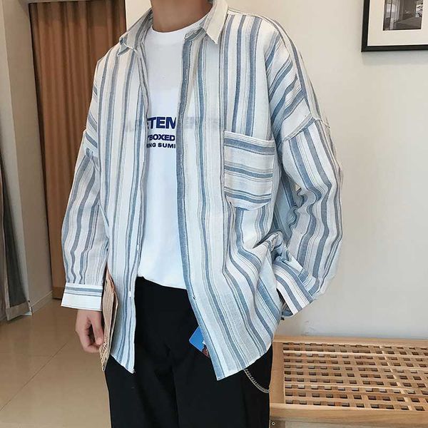 cotton striped shirt men's fashion letter printing casual shirt men streetwear wild loose long-sleeved shirts mens dress, White;black
cotton striped shirt men's fashion letter printing casual shirt men streetwear wild loose long-sleeved shirts mens dress, White;black
