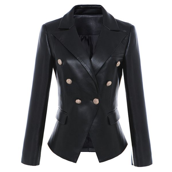 2019 designer women blazer jacket with lion metal buttons leather women's coat slim fit suit blazer feminino, White;black
2019 designer women blazer jacket with lion metal buttons leather women's coat slim fit suit blazer feminino, White;black
