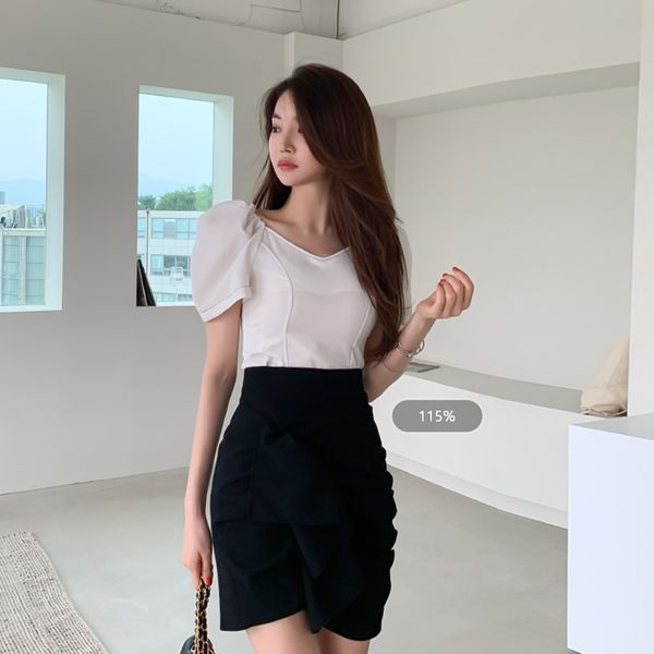 women's suit 2020 summer korean style slim word collar was thin jacket irregular short skirt two-piece suit, White
women's suit 2020 summer korean style slim word collar was thin jacket irregular short skirt two-piece suit, White