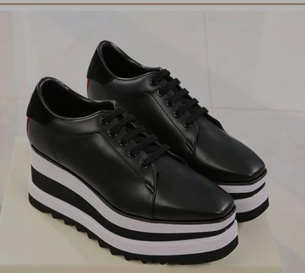 2019 stella mccartney women star platform shoes calfskin genuine leather 7cm wedge oxfords elyse sneakers mn06, Black
2019 stella mccartney women star platform shoes calfskin genuine leather 7cm wedge oxfords elyse sneakers mn06, Black