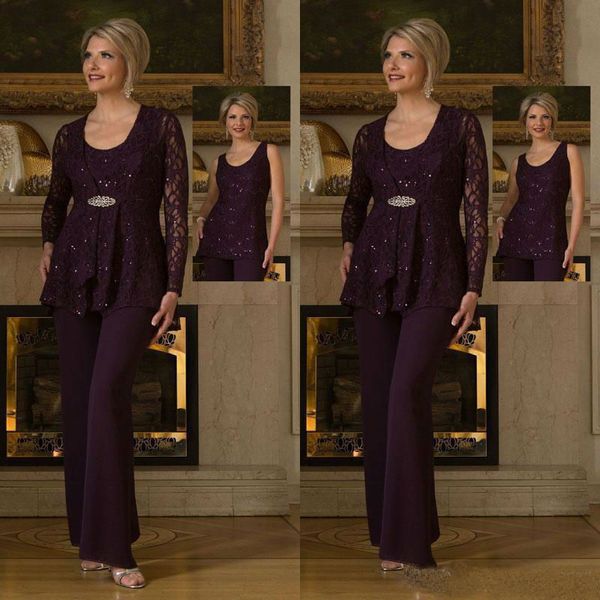2019 new mother of bride pant suit three pieces lace mothers formal wear plus size special occasion pantsuit with jacket, Black;red
2019 new mother of bride pant suit three pieces lace mothers formal wear plus size special occasion pantsuit with jacket, Black;red