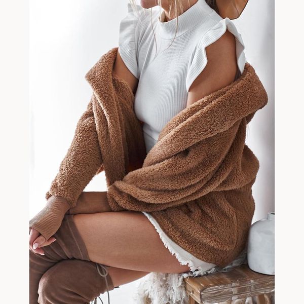 fashion women sweatshirt coat spring warm teddy hooded coat outwear long sleeve solid thin faux fur, Black
fashion women sweatshirt coat spring warm teddy hooded coat outwear long sleeve solid thin faux fur, Black