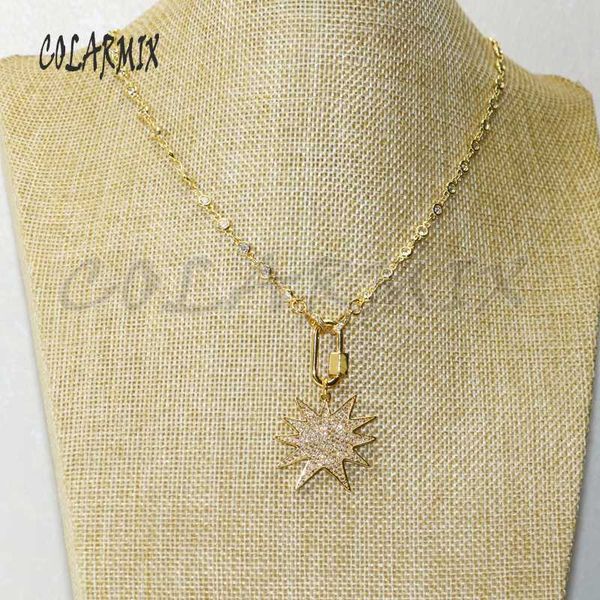 3 strand golden star necklace lock carabiner necklace fashion zircon accessories for women 50464, Silver
3 strand golden star necklace lock carabiner necklace fashion zircon accessories for women 50464, Silver
