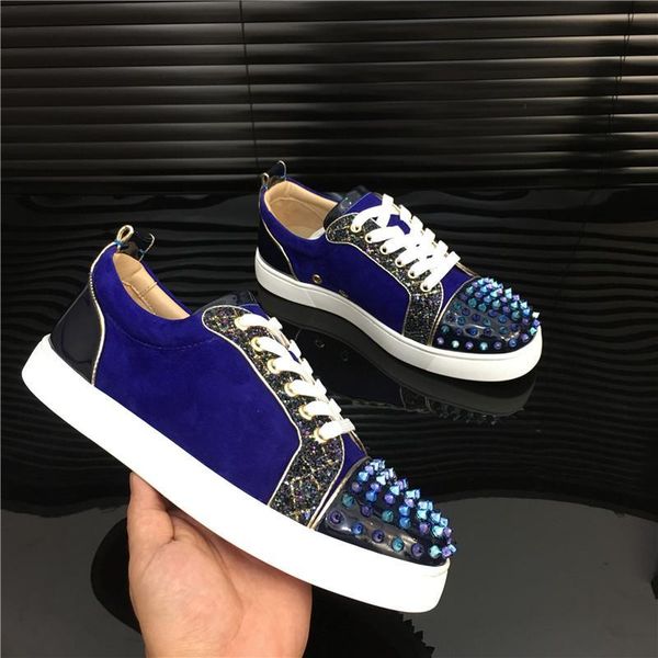 wholesale red bottom lowwomen,men shoes spikes sneakers shoes,luxury designer blue suede flat walking shoes,dress party wedding 35-46, Black
wholesale red bottom lowwomen,men shoes spikes sneakers shoes,luxury designer blue suede flat walking shoes,dress party wedding 35-46, Black