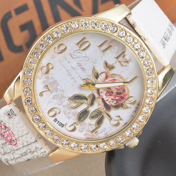 women watches flower rhinestone luxury lady wristwatches leather fashion causal dress watch women quartz watch bracelet watches, Slivery;brown
women watches flower rhinestone luxury lady wristwatches leather fashion causal dress watch women quartz watch bracelet watches, Slivery;brown
