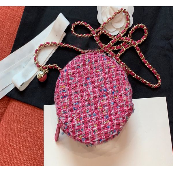 fashion handbags plain diamond lattice pleated letter nylon woven fabric chain bag multi-function fashion chain circular bag