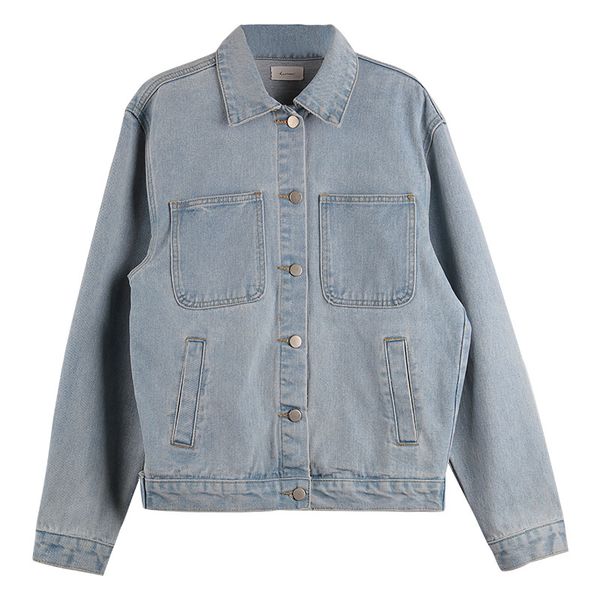 2019 spring bf style women jeans jackets light blue vintage wide waisted demin coats long sleeve loose casual outerwears, Black;brown
2019 spring bf style women jeans jackets light blue vintage wide waisted demin coats long sleeve loose casual outerwears, Black;brown