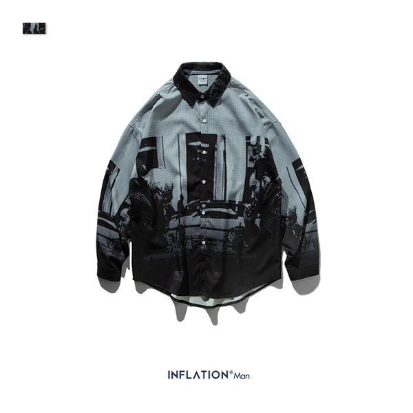 2019 fw new men shirt harajuku hip hop long sleeve men shirts digital printing loose fit casual shirt brand 92139w, White;black
2019 fw new men shirt harajuku hip hop long sleeve men shirts digital printing loose fit casual shirt brand 92139w, White;black