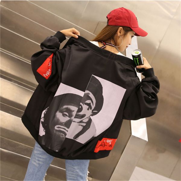 streetwear zippers 2018 new spring women's streetear style spliced pattern pockets o-neck cotton loose and zipper jacket, Black;brown
streetwear zippers 2018 new spring women's streetear style spliced pattern pockets o-neck cotton loose and zipper jacket, Black;brown