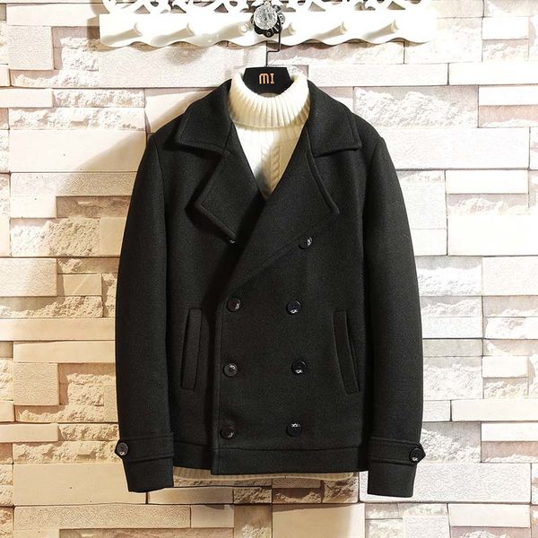 winter new woolen coat men slim fashion solid color v-neck jacket man streetwear wild thick warm woolen jacket male clothes, Black
winter new woolen coat men slim fashion solid color v-neck jacket man streetwear wild thick warm woolen jacket male clothes, Black