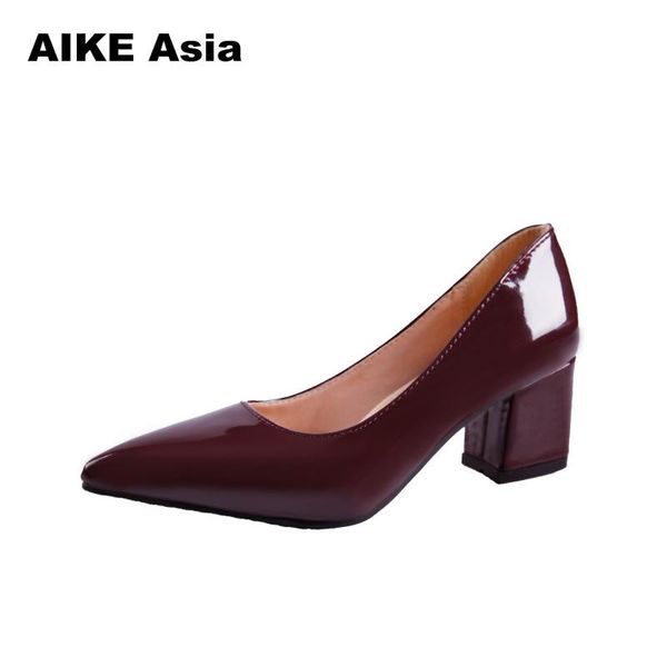 size 33-43 2019 women pumps elegant shoes slip on square high heels pointed toe shallow spring autumn wedding women shoes #5891, Black
size 33-43 2019 women pumps elegant shoes slip on square high heels pointed toe shallow spring autumn wedding women shoes #5891, Black
