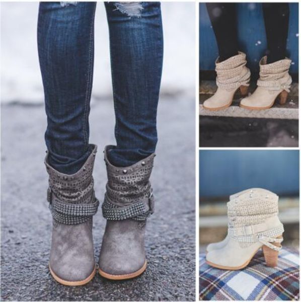 women buckle strap punk rivets high heels western ankle boots shoes ladies party belt nubuck motorcycle ridding shoes boots, Black
women buckle strap punk rivets high heels western ankle boots shoes ladies party belt nubuck motorcycle ridding shoes boots, Black