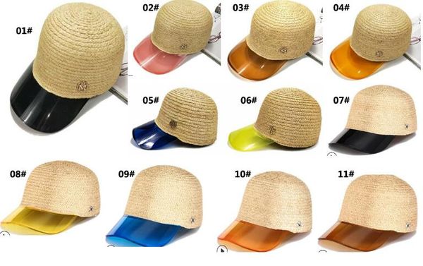m letter straw hats 7 colors women transparent pvc patchwork straw baseball cap summer snapback hat visor, Yellow
m letter straw hats 7 colors women transparent pvc patchwork straw baseball cap summer snapback hat visor, Yellow