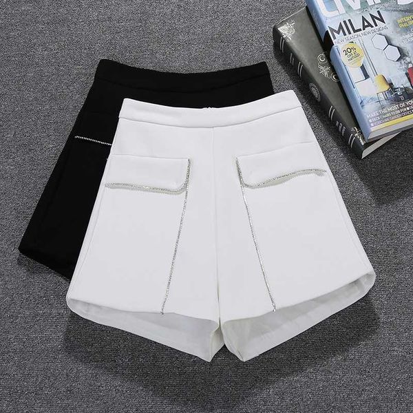 deat 2020 summer fashion tide new arrivals high waist casual rhinestone wide leg shorts women mi964, White;black
deat 2020 summer fashion tide new arrivals high waist casual rhinestone wide leg shorts women mi964, White;black