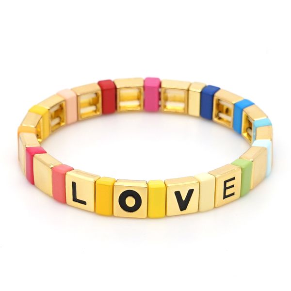 shinus enamel tile beads bracelet women love letter rainbow gold bracelets making customize diy jewelry stretch bohemian armband, Golden;silver
shinus enamel tile beads bracelet women love letter rainbow gold bracelets making customize diy jewelry stretch bohemian armband, Golden;silver
