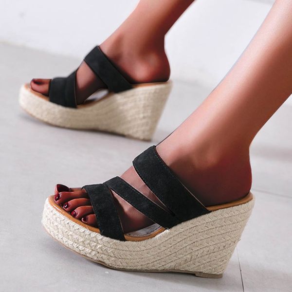 onto-mato slippers summer high heels wedge slope sandals comfort outdoor party casual shoes dropshipping chinelos mulher, Black
onto-mato slippers summer high heels wedge slope sandals comfort outdoor party casual shoes dropshipping chinelos mulher, Black