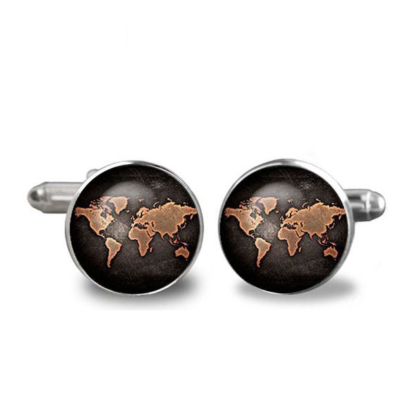 fashion jewelry new black map cufflinks plated vintage cuff men and women accessories antique bronze white classic, Silver;golden
fashion jewelry new black map cufflinks plated vintage cuff men and women accessories antique bronze white classic, Silver;golden
