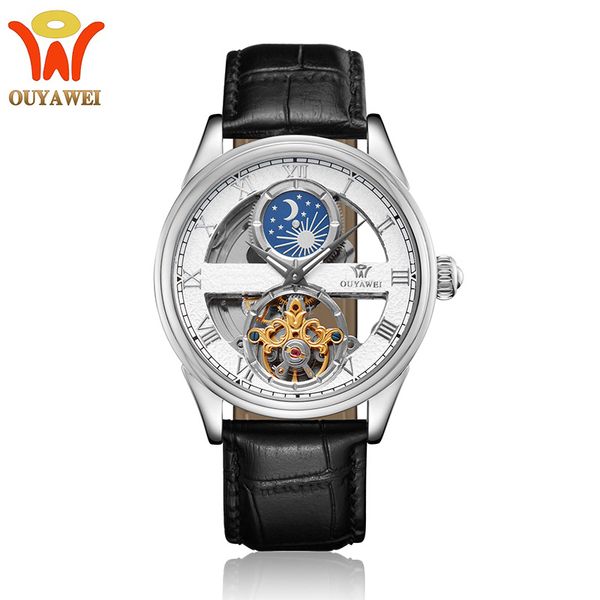 oyw automatic mechanical men wristwatch fashion silver waterproof man self winding leather watch relogios masculinos, Slivery;brown
oyw automatic mechanical men wristwatch fashion silver waterproof man self winding leather watch relogios masculinos, Slivery;brown