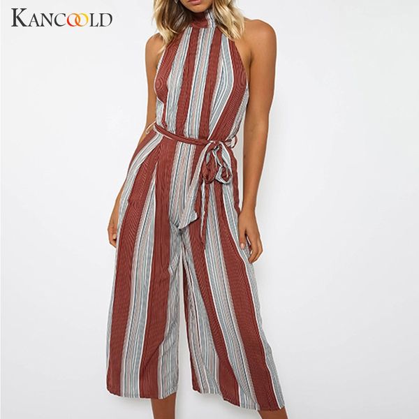 kancoold summer deep v neck sashes jumpsuit women casual rompers overalls office lady striped long pants jumpsuits, Black;white
kancoold summer deep v neck sashes jumpsuit women casual rompers overalls office lady striped long pants jumpsuits, Black;white