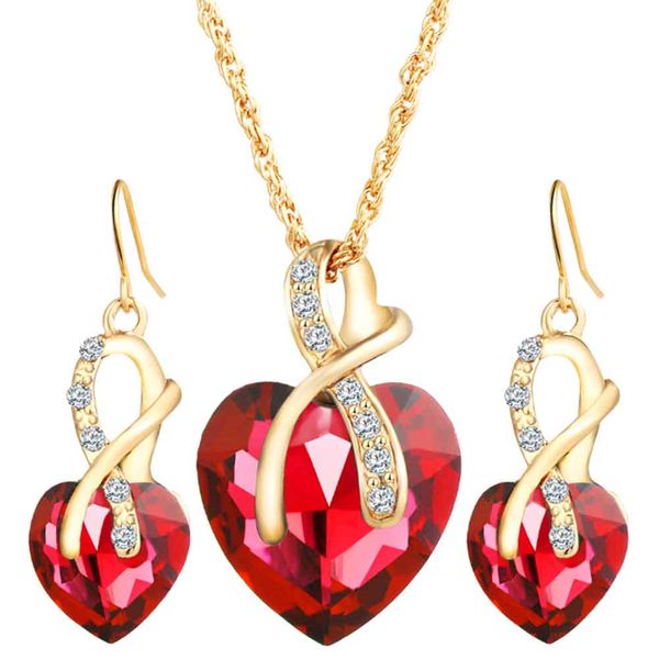2019 new fashion 3 pieces/ set jewelry set crystal heart necklaces earrings with stones for women high quality, Silver
2019 new fashion 3 pieces/ set jewelry set crystal heart necklaces earrings with stones for women high quality, Silver