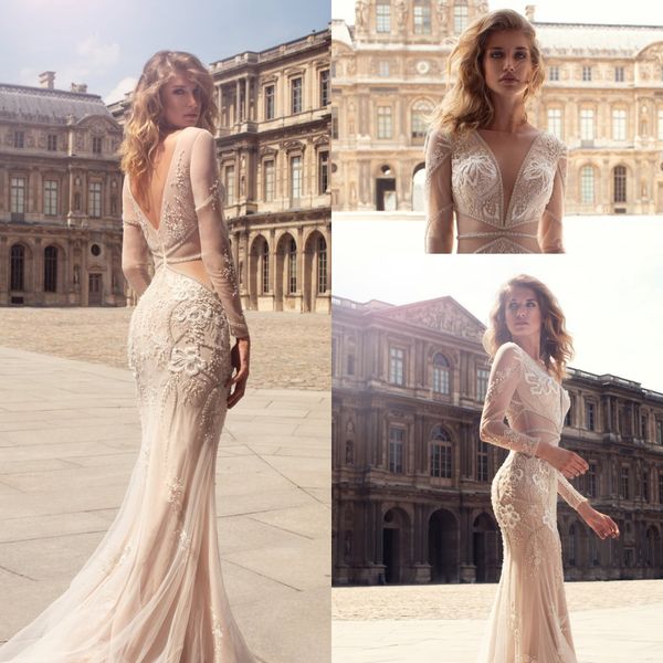 fashion mermaid wedding dresses long sleeve sheer v neck tulle illusion bridal wedding gowns lace vestido de noiva, White
fashion mermaid wedding dresses long sleeve sheer v neck tulle illusion bridal wedding gowns lace vestido de noiva, White