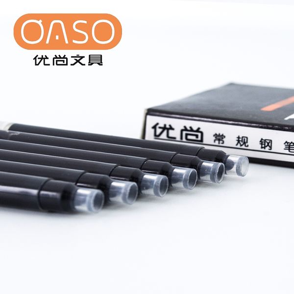 12pcs/lot oaso portable ink sac for fountain pen black blue ink cartridge ing