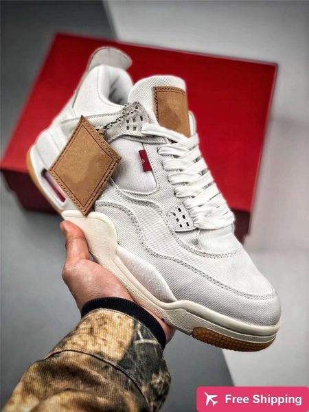men new release white denim s 4 basketball shoes sports sneakers with original box sneakers
men new release white denim s 4 basketball shoes sports sneakers with original box sneakers