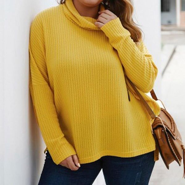 4xl autumn winter women plus size loose turtleneck sweaters solid long sleeve pullovers casual knitted sweaters, White;black
4xl autumn winter women plus size loose turtleneck sweaters solid long sleeve pullovers casual knitted sweaters, White;black