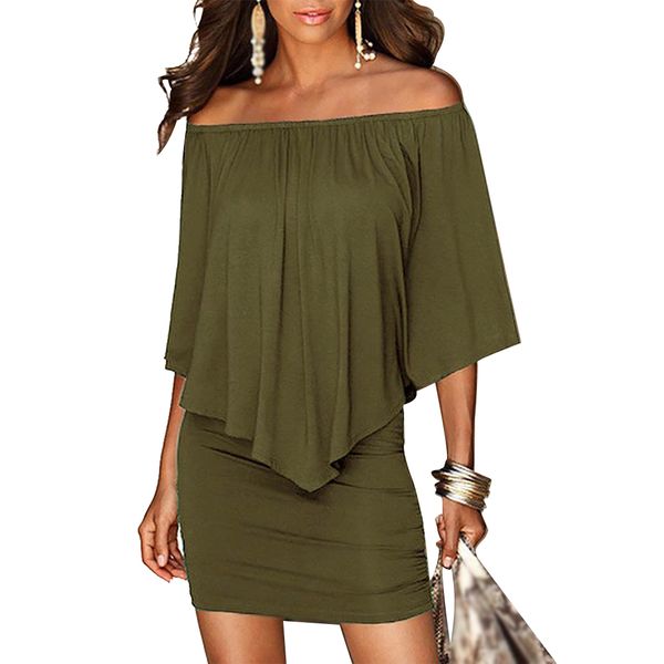 solid summer casual wrap hip women dress holiday asymmetric hem charming party gift boat neck beach short sleeve, Black;gray
solid summer casual wrap hip women dress holiday asymmetric hem charming party gift boat neck beach short sleeve, Black;gray